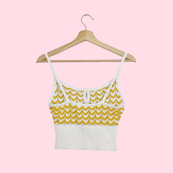 KNIT CROPPED TANK TOP (S)