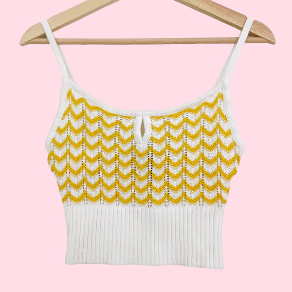 KNIT CROPPED TANK TOP (S)