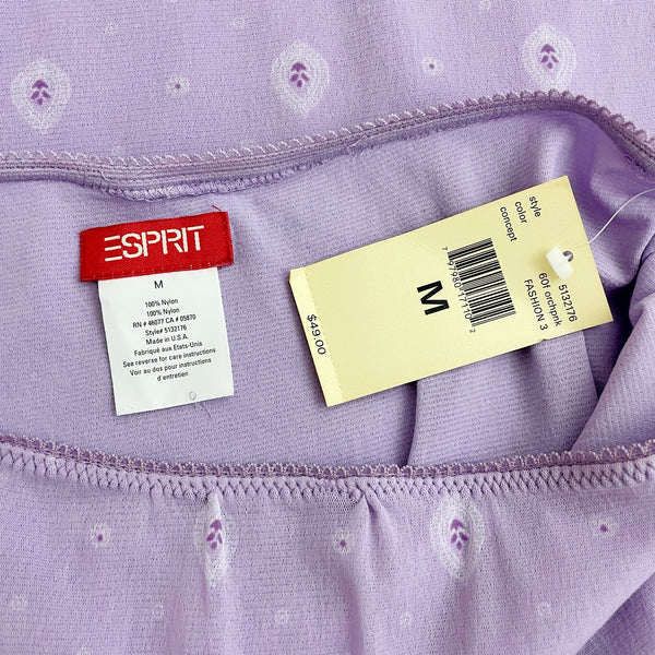 LAVENDER PRINTED MESH MIDI SKIRT (M)