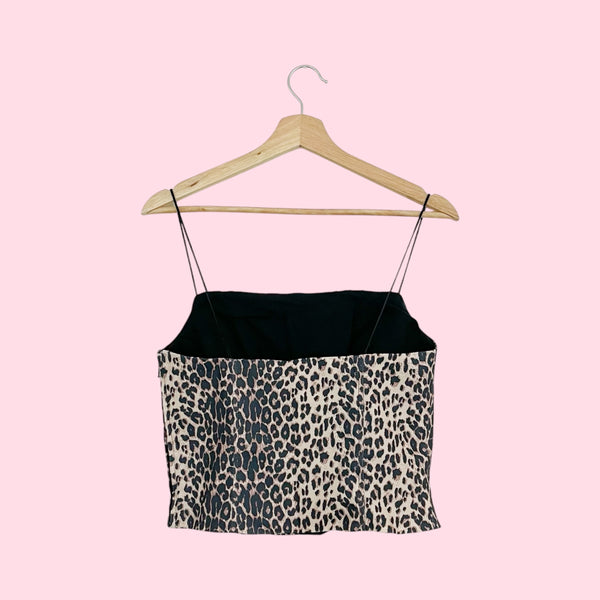 LEOPARD PRINT CORSET TOP (M)