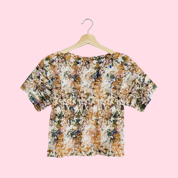 ISSEY MIYAKE PRINTED PLEATED TOP (S/M)