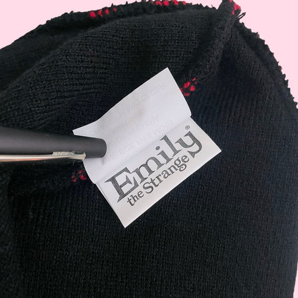 EMILY THE STRANGE STRIPED BEANIE (OS)