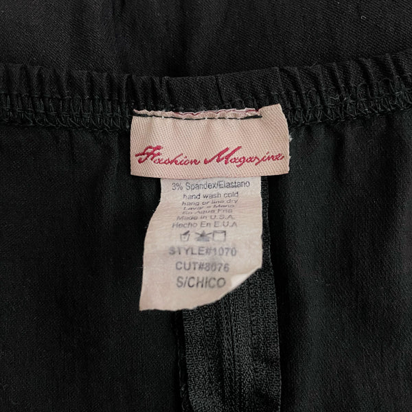 BLACK + CREAM LACE TUBE TOP (XS/S)