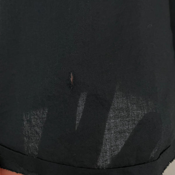 BLACK COTTON TIERED MIDI SKIRT (27)