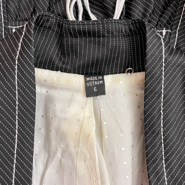 BEBE PINSTRIPE LACE UP JACKET (4/6)