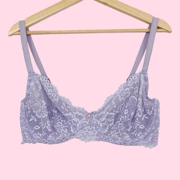 SAVAGE X FENTY LAVENDER LACE BRA (36DD)