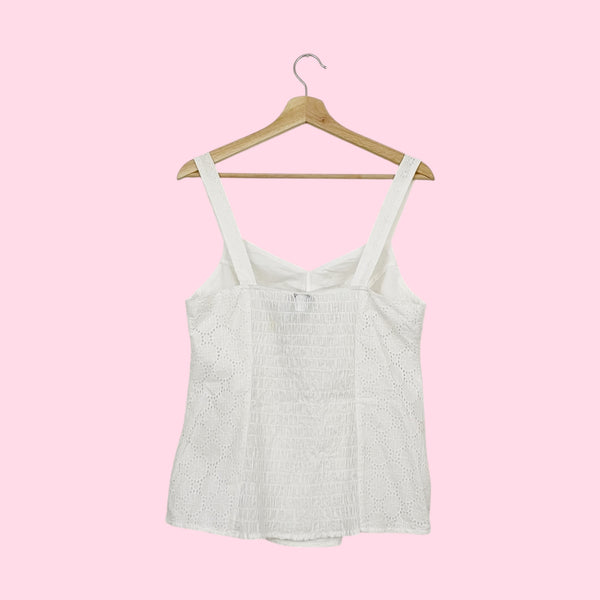 WHITE EYELET LACE UP TANK (14)