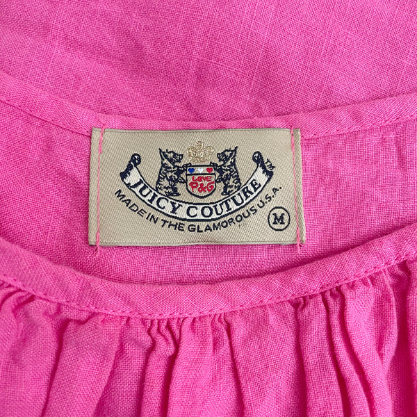 JUICY COUTURE PINK LINEN TANK (M)