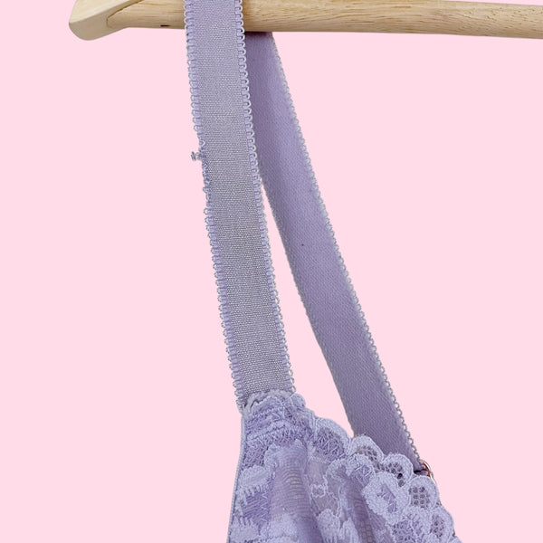 SAVAGE X FENTY LAVENDER LACE BRA (36DD)
