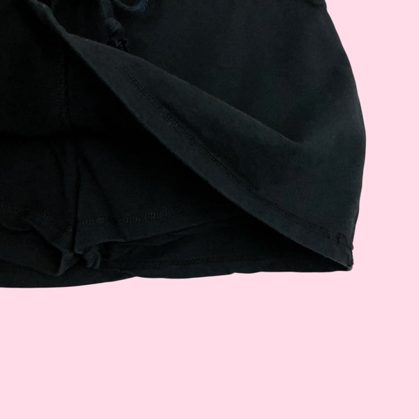 BLACK MICRO MINI SKORT (S)