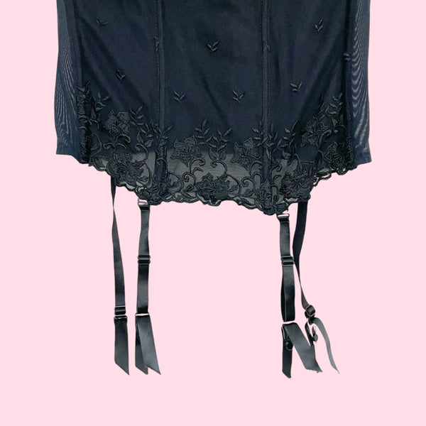 EMBROIDERED FLORAL SHEER CORSET (38)