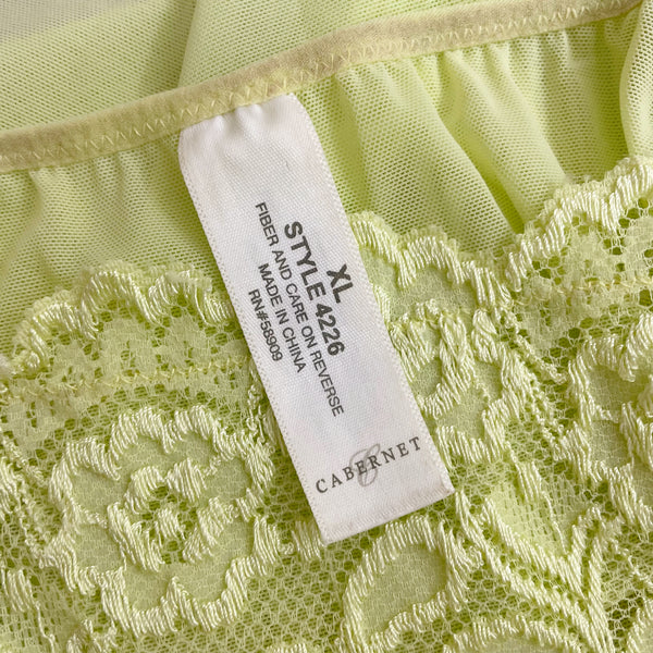 YELLOW LACE BUST MESH TANK (XL)