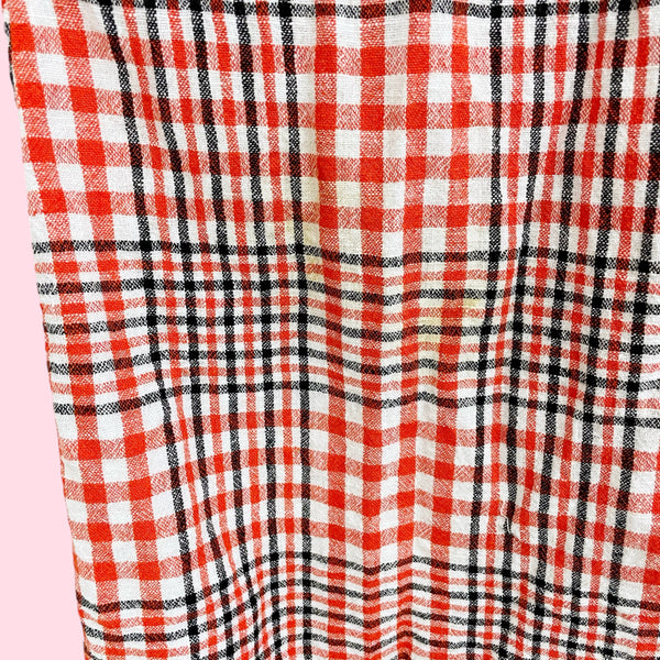URBAN OUTFITTERS POSITANO PLAID MIDI DRESS (S)