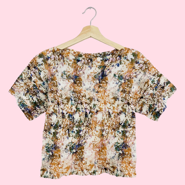 ISSEY MIYAKE PRINTED PLEATED TOP (S/M)