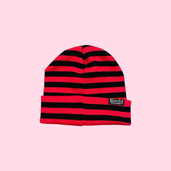 EMILY THE STRANGE STRIPED BEANIE (OS)
