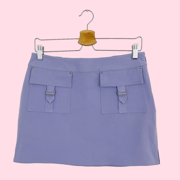 LAVENDER MINI SKIRT W/ POCKETS (4)