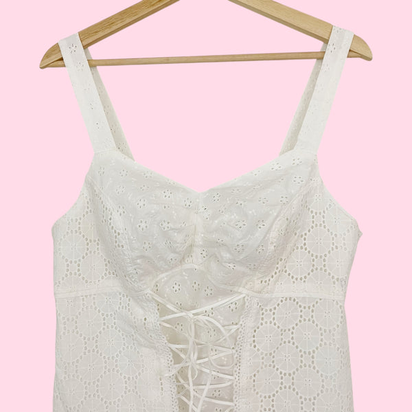 WHITE EYELET LACE UP TANK (14)