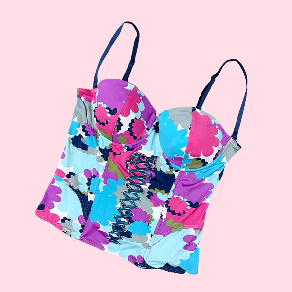 FREDERICK'S FLORAL BUSTIER (L)