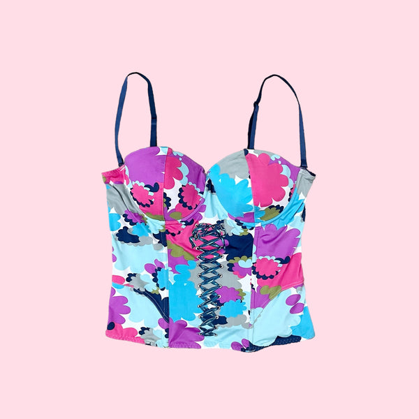 FREDERICK'S FLORAL BUSTIER (L)