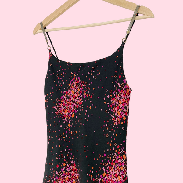 BLACK CONFETTI MIDI DRESS (S)