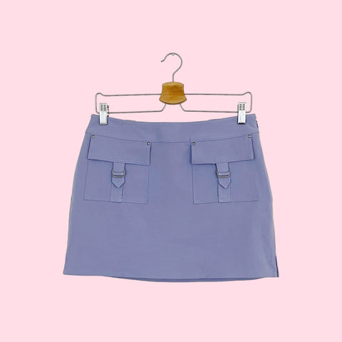 LAVENDER MINI SKIRT W/ POCKETS (4)