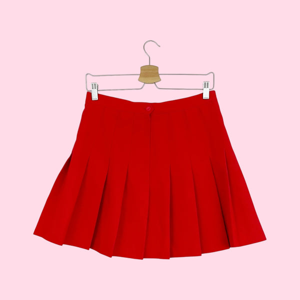 RED PLEATED TENNIS SKIRT (28)