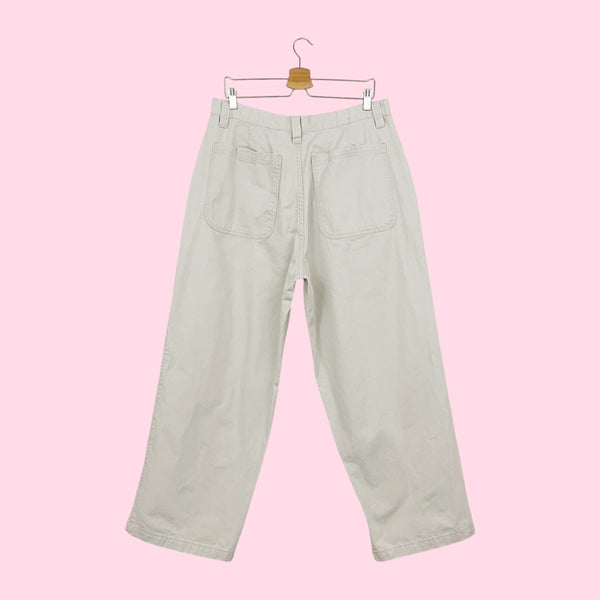 ANCHOR BLUE KHAKI WIDE LEG PANTS (36)