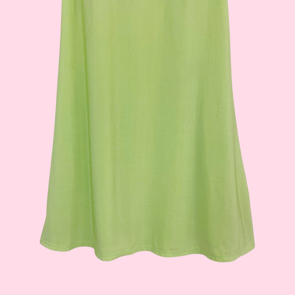 Lime Spandex Slip Dress (S)