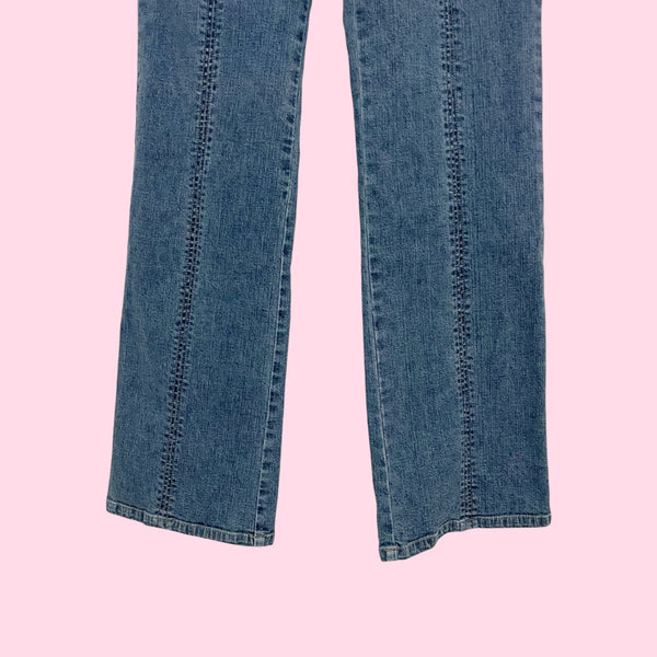 Y2K DKNY LACE UP BOOTCUT JEANS (6)