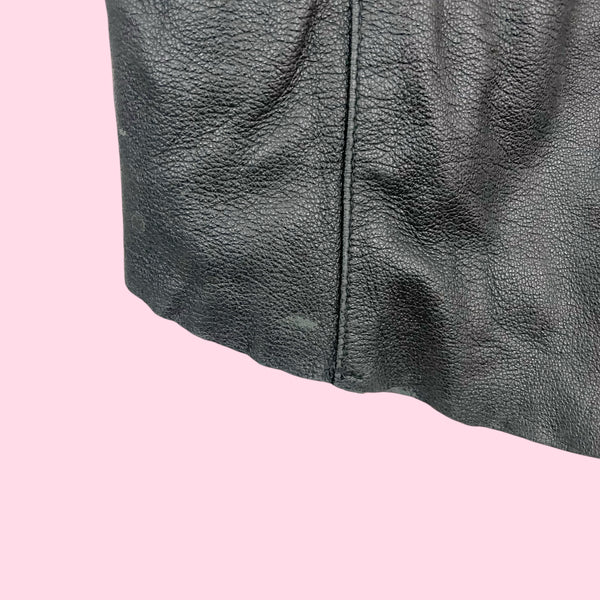 BLACK LEATHER BLOUSE (6/8)