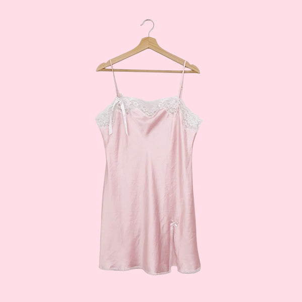 VICTORIA'S SECRET PINK SLIP DRESS (L)