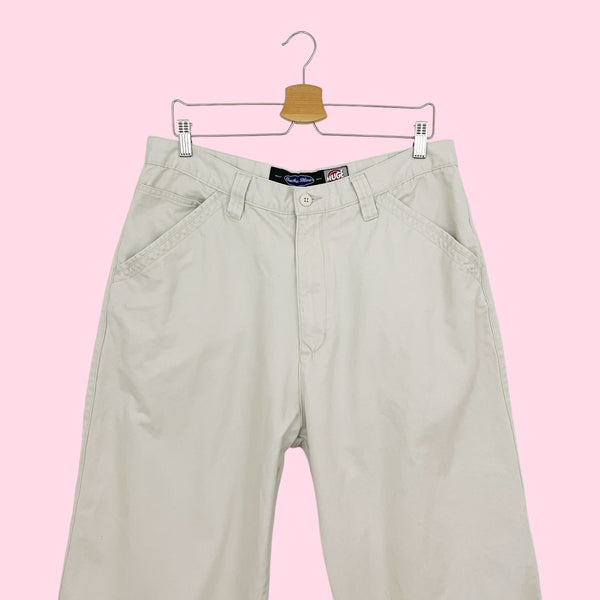 ANCHOR BLUE KHAKI WIDE LEG PANTS (36)