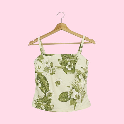 TROPICAL FLORAL STRETCH TANK (S)