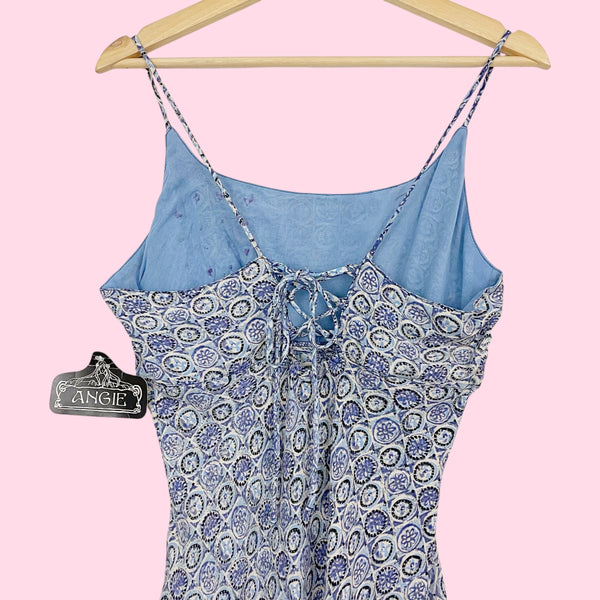PRINTED RAYON MIDI DRESS (M/L)