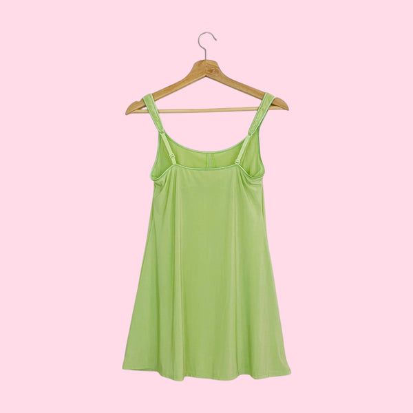 Lime Spandex Slip Dress (S)