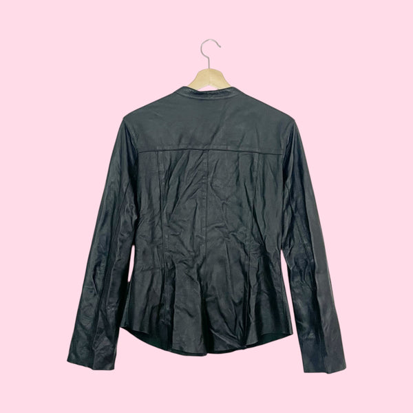 BLACK LEATHER BLOUSE (6/8)