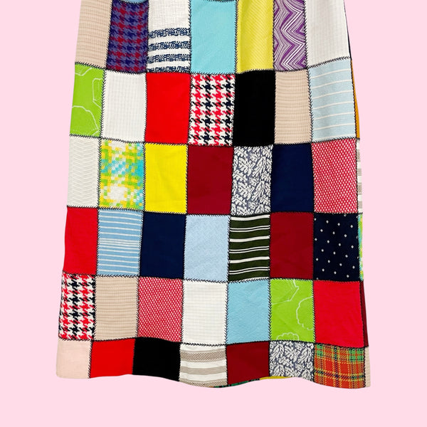 70S PATCHWORK MAXI SKIRT (S)