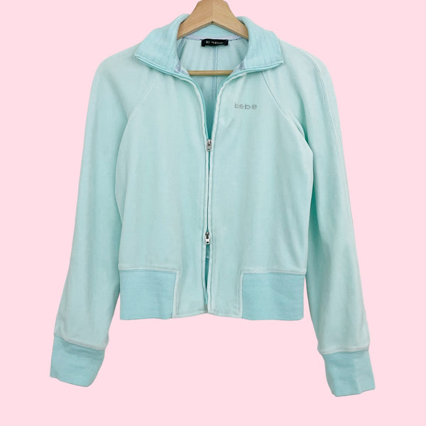 BEBE VELOUR TRACK JACKET (M)