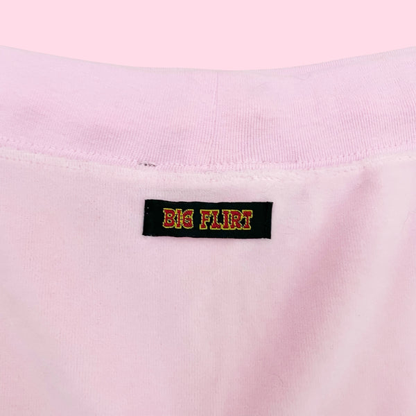PINK VELOUR MIDI SKIRT (XL)