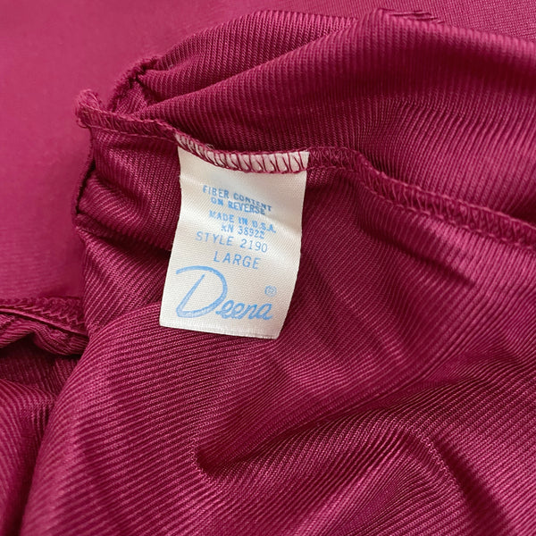 80S BURGUNDY SLIP SKIRT (L)