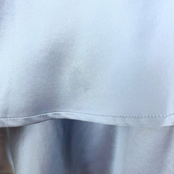 BLUE SILK MIDI SKIRT (10/12)