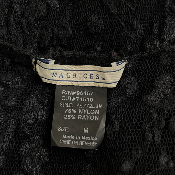 Black Lace 3/4 Sleeve Top (S/M)