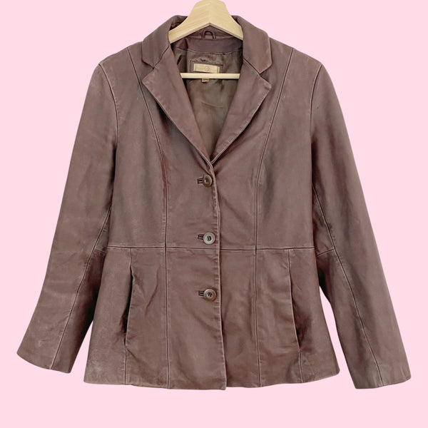 Wilson’s Brown Leather Blazer (S/M)