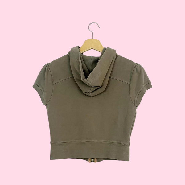 Y2K BEBE SHORT SLEEVE HOODIE (S/M)