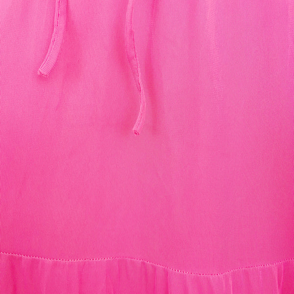 PINK NYLON TIERED NIGHTGOWN (M)