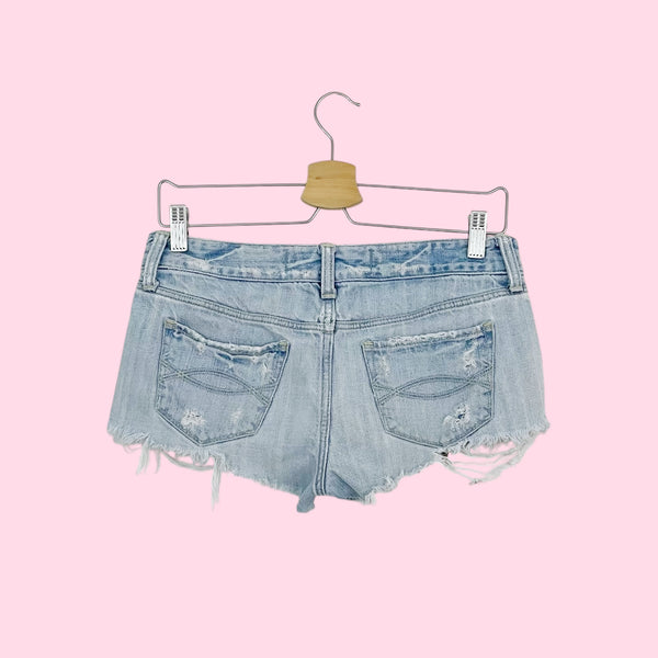 ABERCROMBIE DENIM MICRO MINI SHORTS (2)