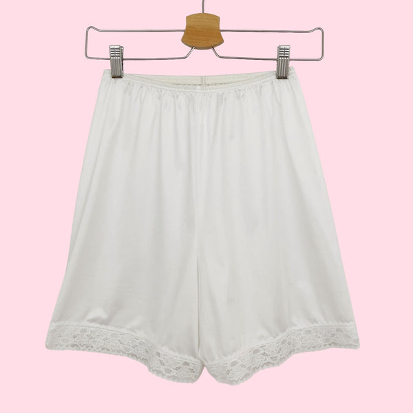 WHITE NYLON BLOOMERS (S)