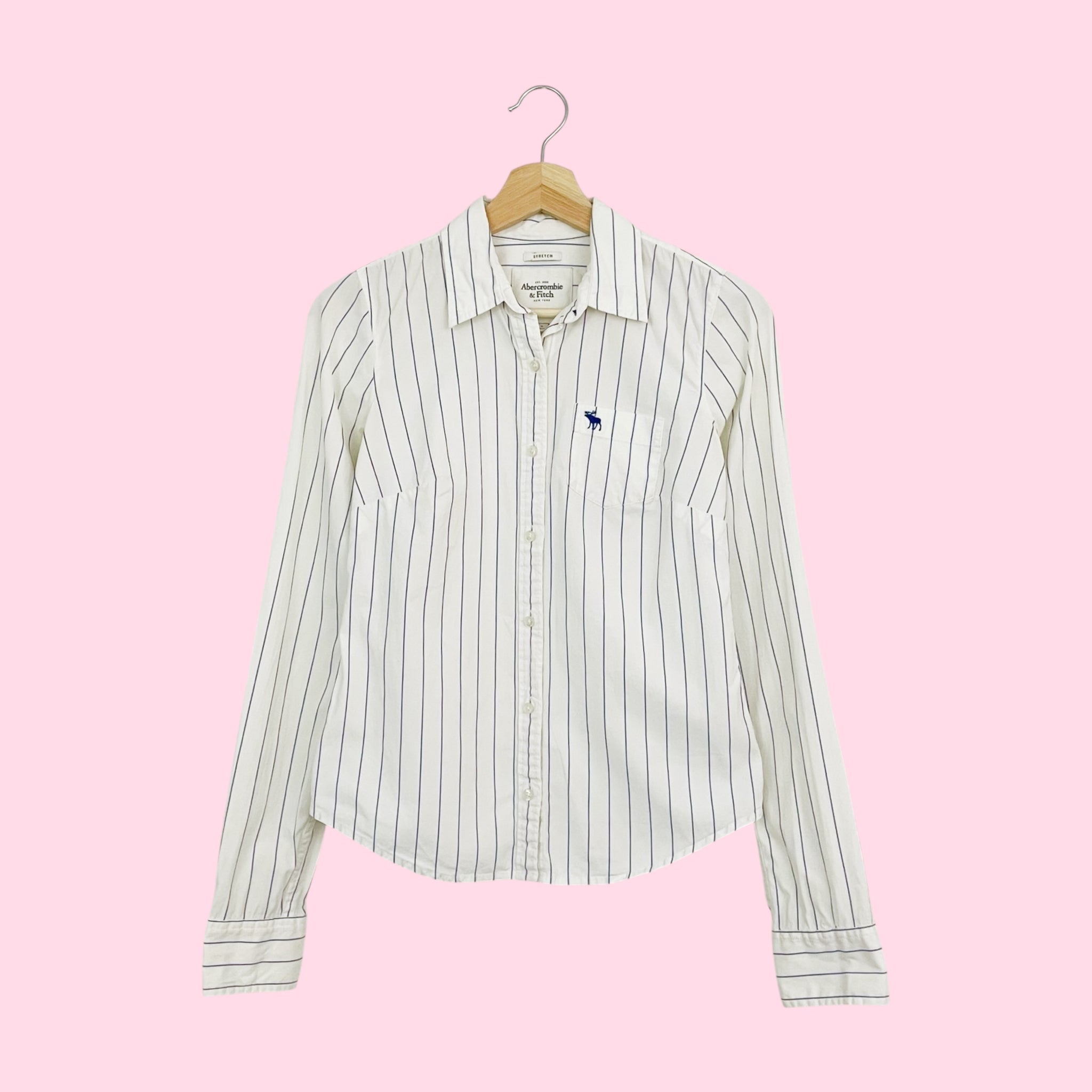 ABERCROMBIE STRIPED BUTTON UP SHIRT (S)