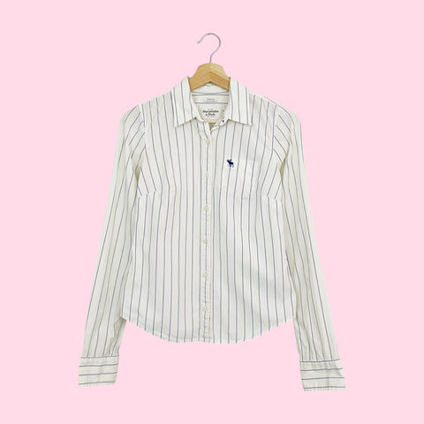 ABERCROMBIE STRIPED BUTTON UP SHIRT (S)