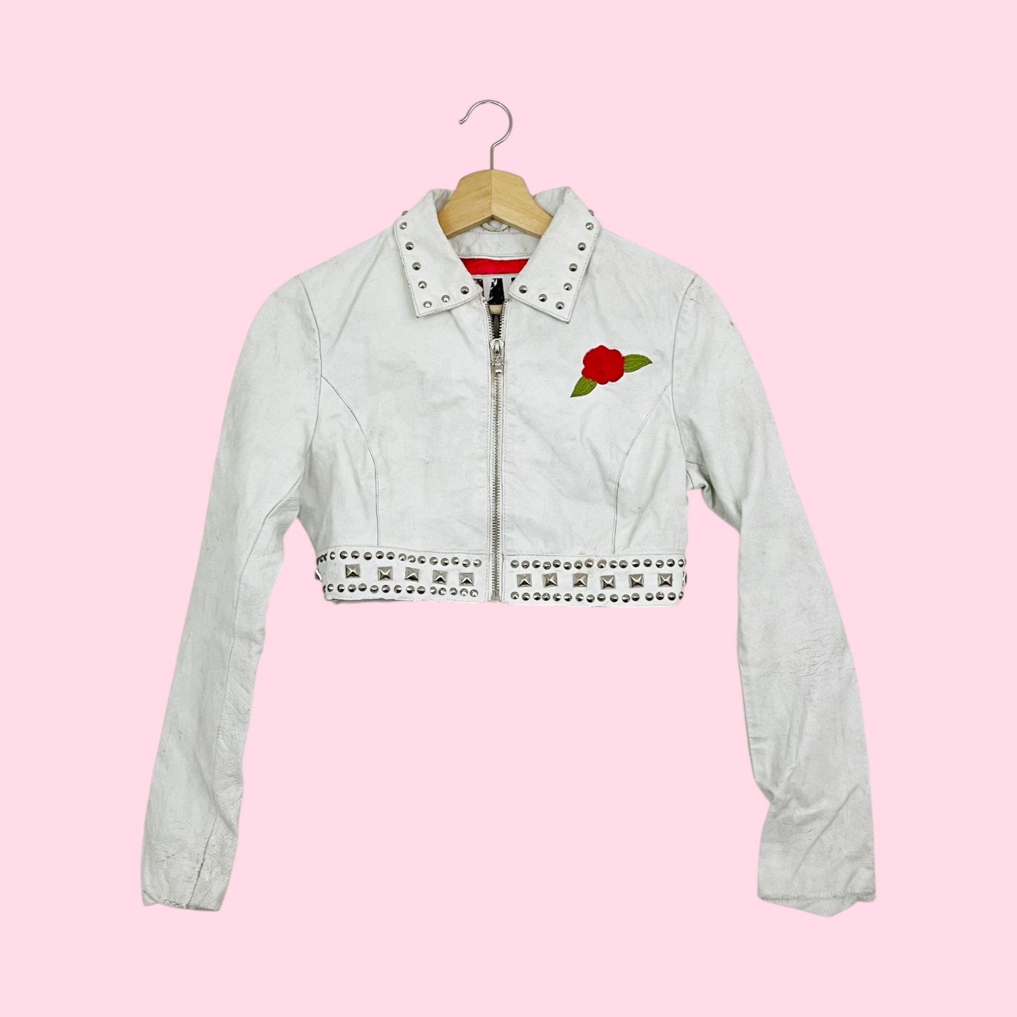 WILSON'S LEATHER GUNS N' ROSES CROPPED MOTO JACKET (S)